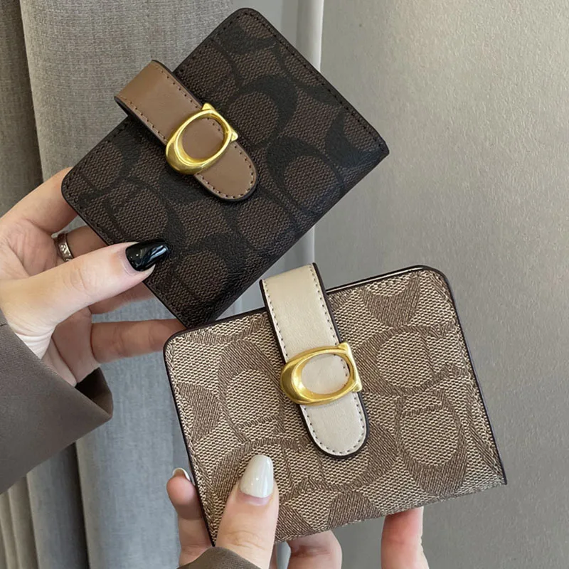 Ele ort Printed Wallet for Women Accordion Card Holder Zipper Closure Multi-Functional Cact Money Clip Youth Faion