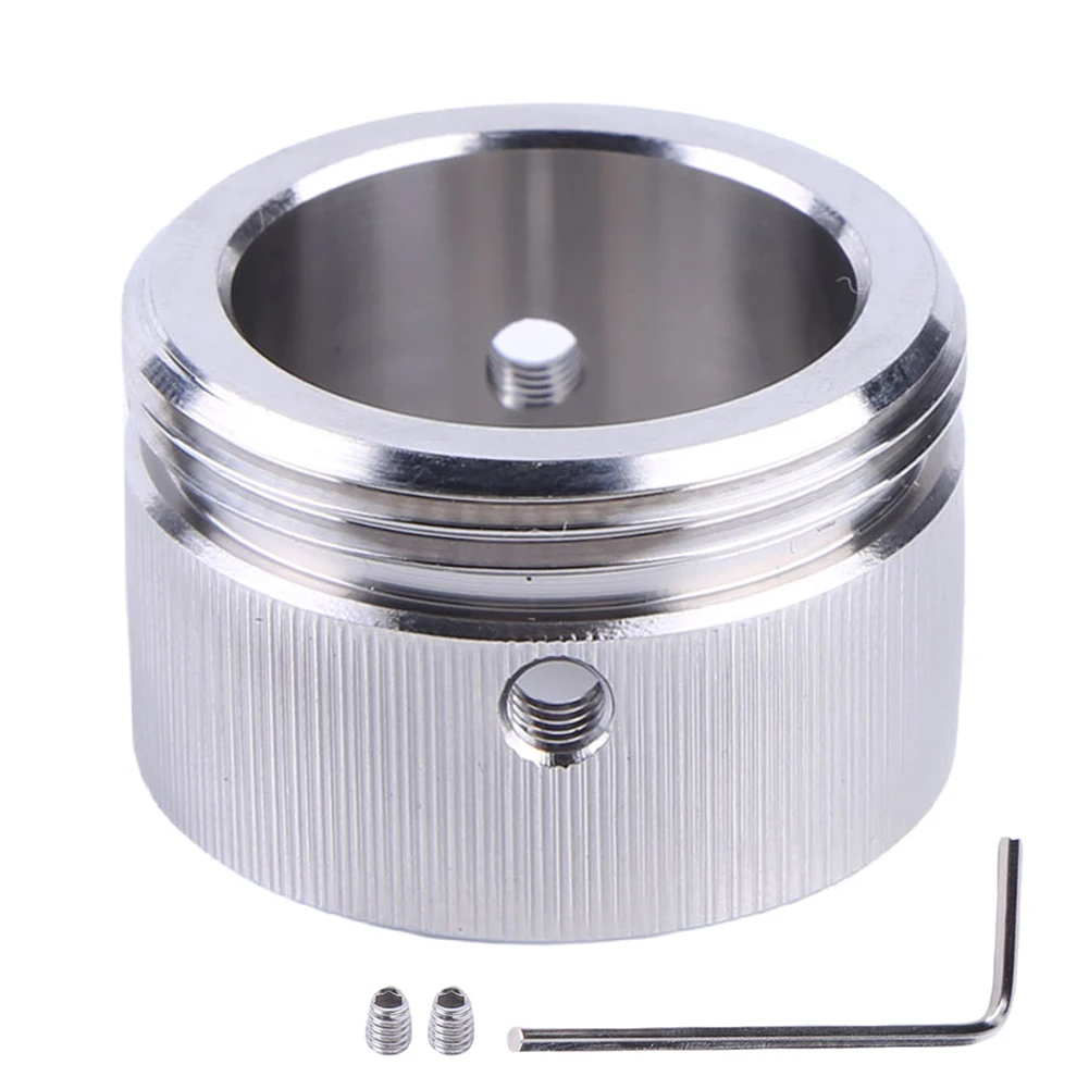 Stainless Steel Heat Valve Adapter with Vertical Stripes Radiator Valve Thermostat Head Rustproof M30 X 15 for Kitchen Bathroom