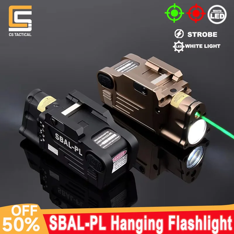 

WADSN M300 M600 Flashlight Tactical Metal SBAL-PL Haning Pistol Light Red Dot Green LED Scout Light X300 Airsoft Fit 20mm Rail