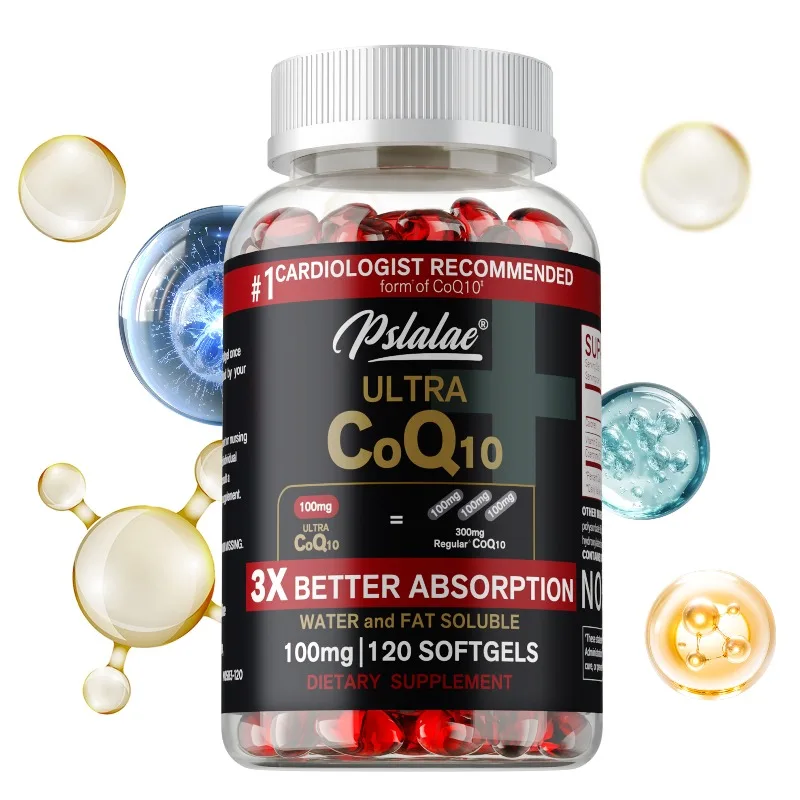 CoQ10 Capsules - Provides Energy, Improves Blood Circulation, Antioxidant, Supports Vascular, Heart and Cardiovascular Health