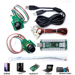 Arcade Game Joystick Controller Usb Board Zero Delay Encoder Gamepad Mini 3d Analog Stick Hitbox Switch Pc Ps3 Raspberry Pi