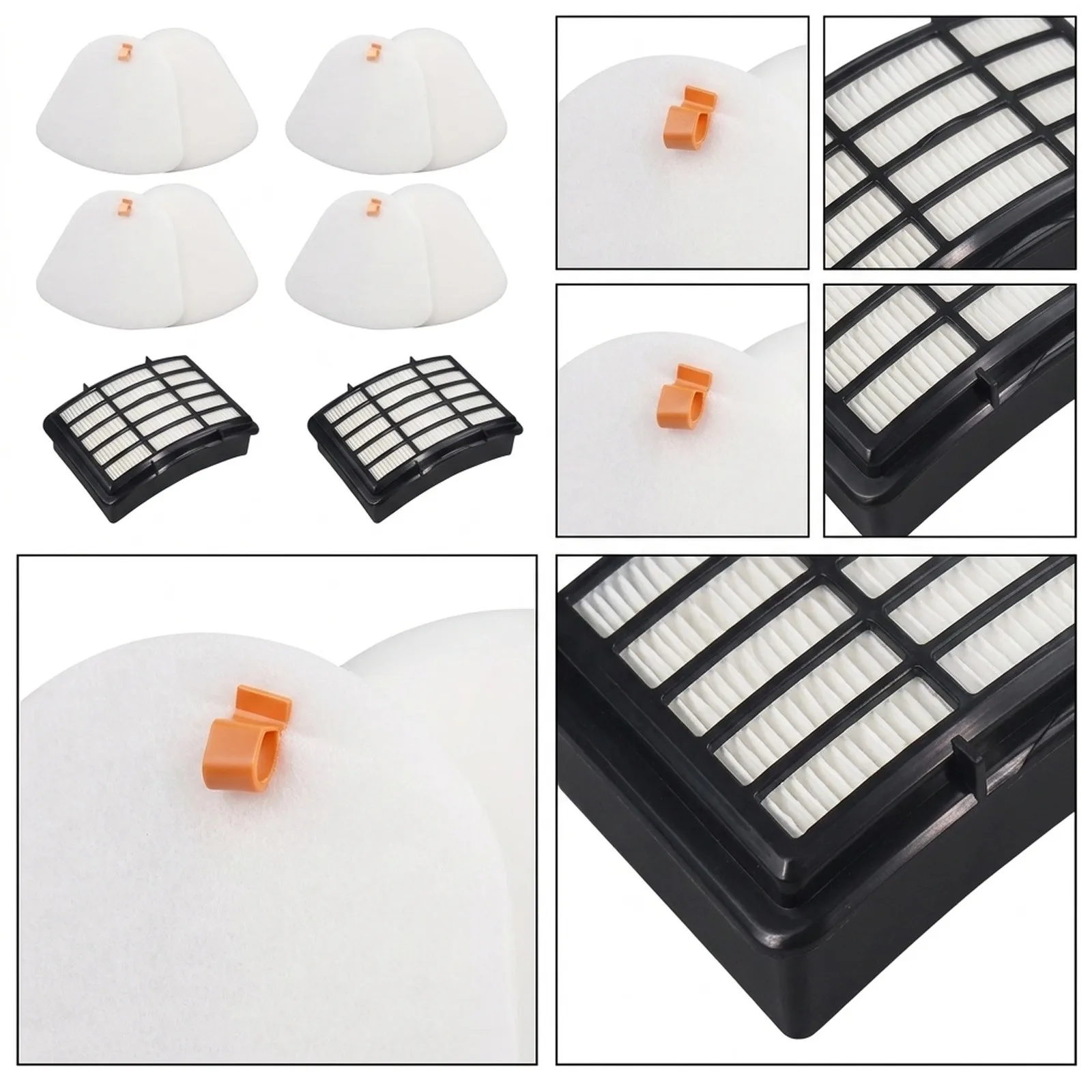 Vacuum Cleaner Part Felt Filter Filter Set Household Supplies 1 Set for navigator for lift-away XL White Color Brand New