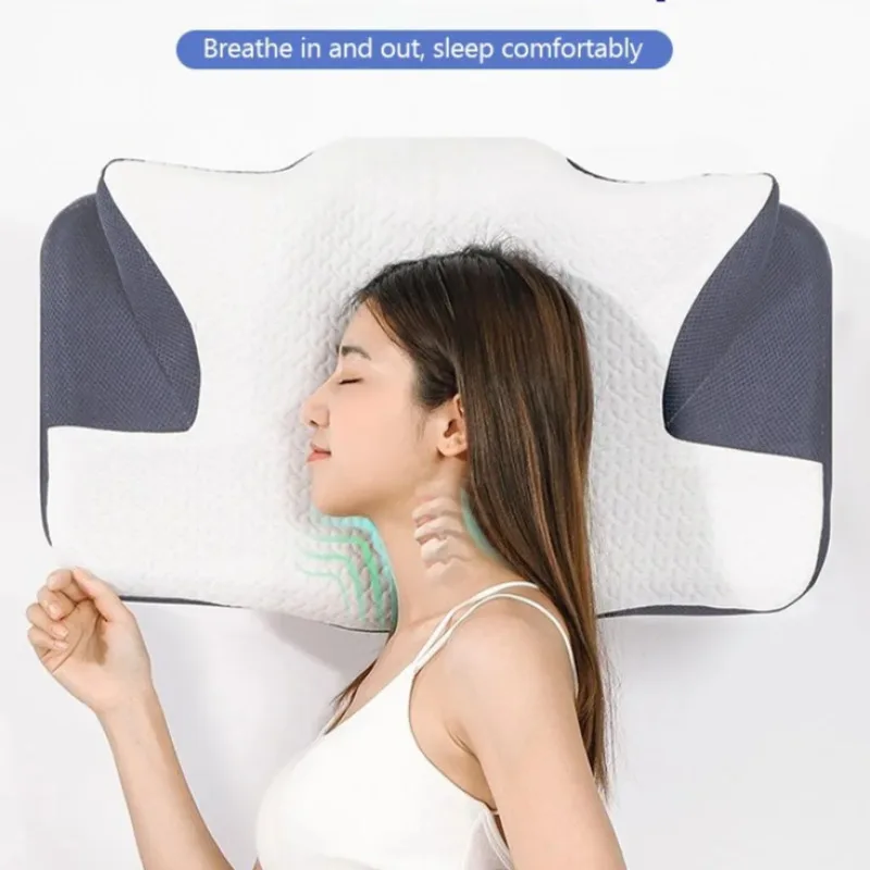 

Memory Foam Pillows Shaped Relaxing Cervical Slow Rebound Neck Pillow Pain Relief Sleeping Orthopedic Pillow Beding