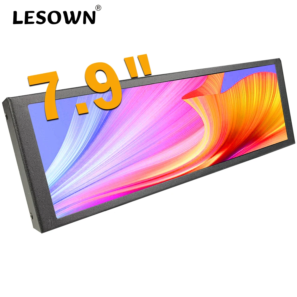 

LESOWN 7.84 inch Long Bar Touchscreen LCD Monitor 400x1280 IPS mini Secondary Screen for PC Case Computer Temperature Display