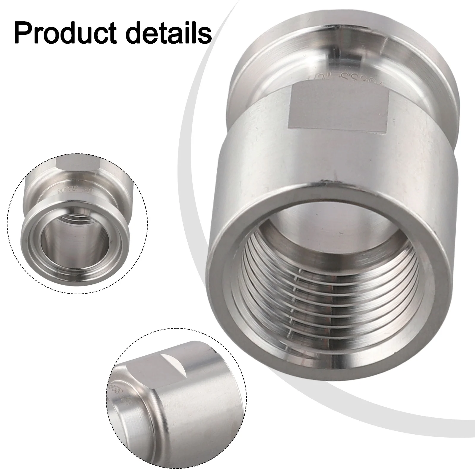 1pc 1/2 Inch NPT Tri-Clamp Connector Stainless Steel Pneumatic Hydraulic Connector For Connecting Pipes Tubes Hoses