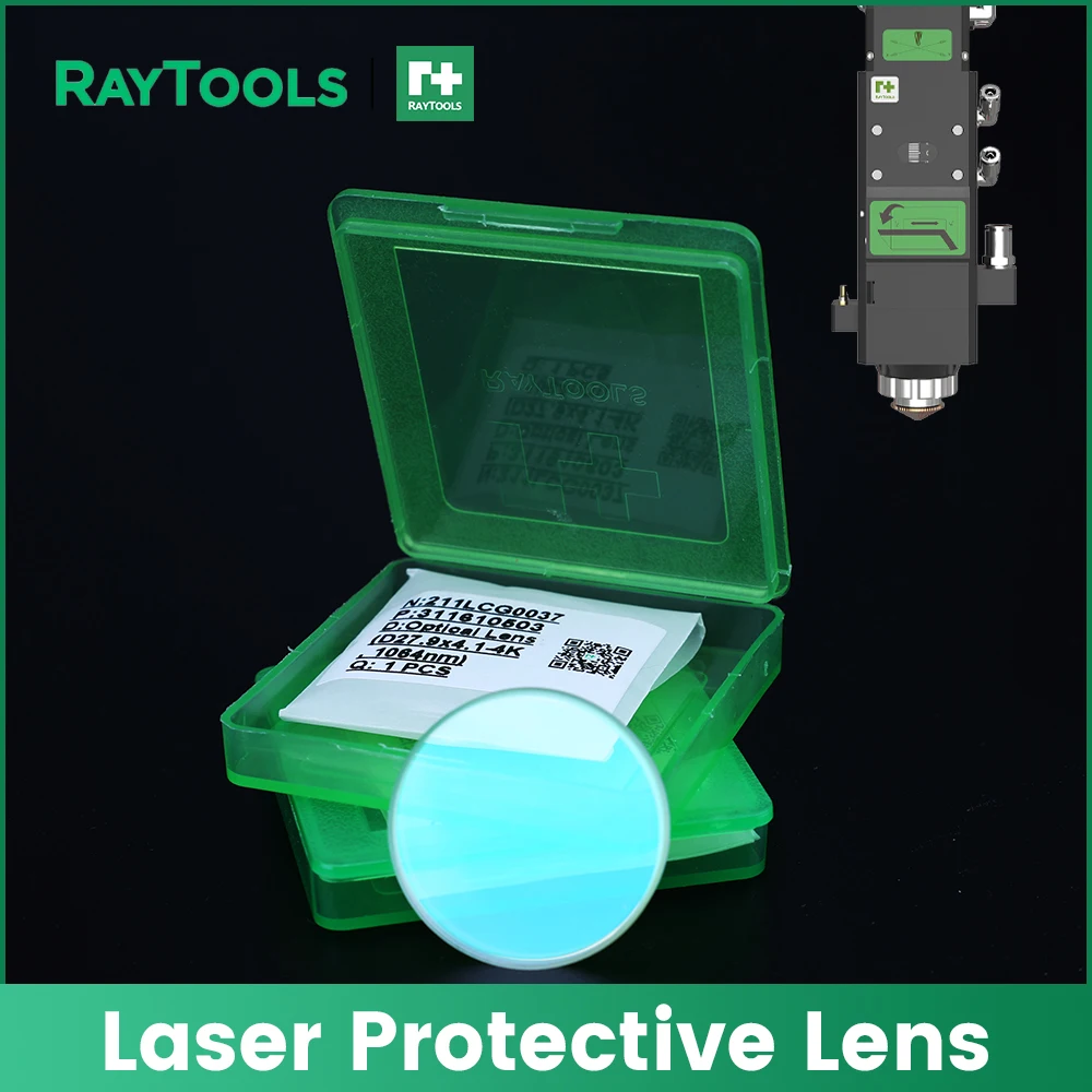 10 PCS Raytools Original Protective Lens 37x7mm Laser Optical Protection Windows 27.9x4.1mm 211LCG0020 Fiber Cutting Head Parts