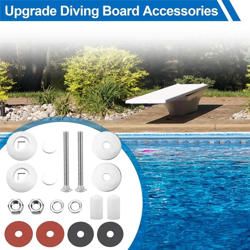 AA94-DB-TB-M Diving Board Bolt Kit For Inter-Fab Two Hole Residential Diving Boards Mounting, For Inter-Fab Inground Pools