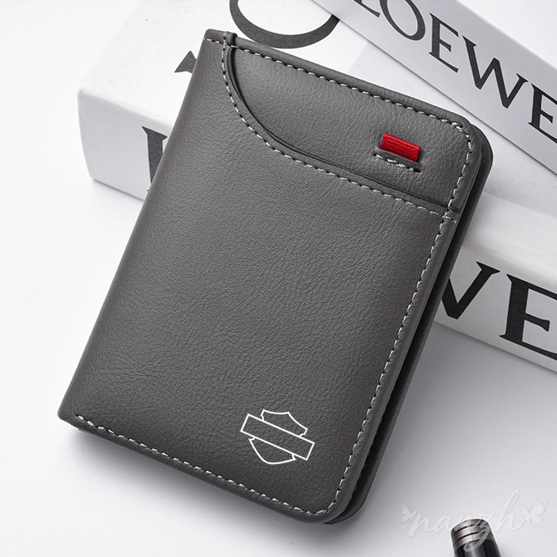 Leather Mini Emblem Credit Card Coin Purse Wallet Bag Accessory For Harley Davidson Electra Glide Ultra Classic 1250 S PA 1250S view 5