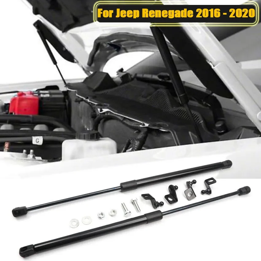 For Jeep Renegade 2016 - 2020 Front Engine Hood Gas Spring Strut Props Hydraulic Rod Shock Bracket Support Lift Car Accessories