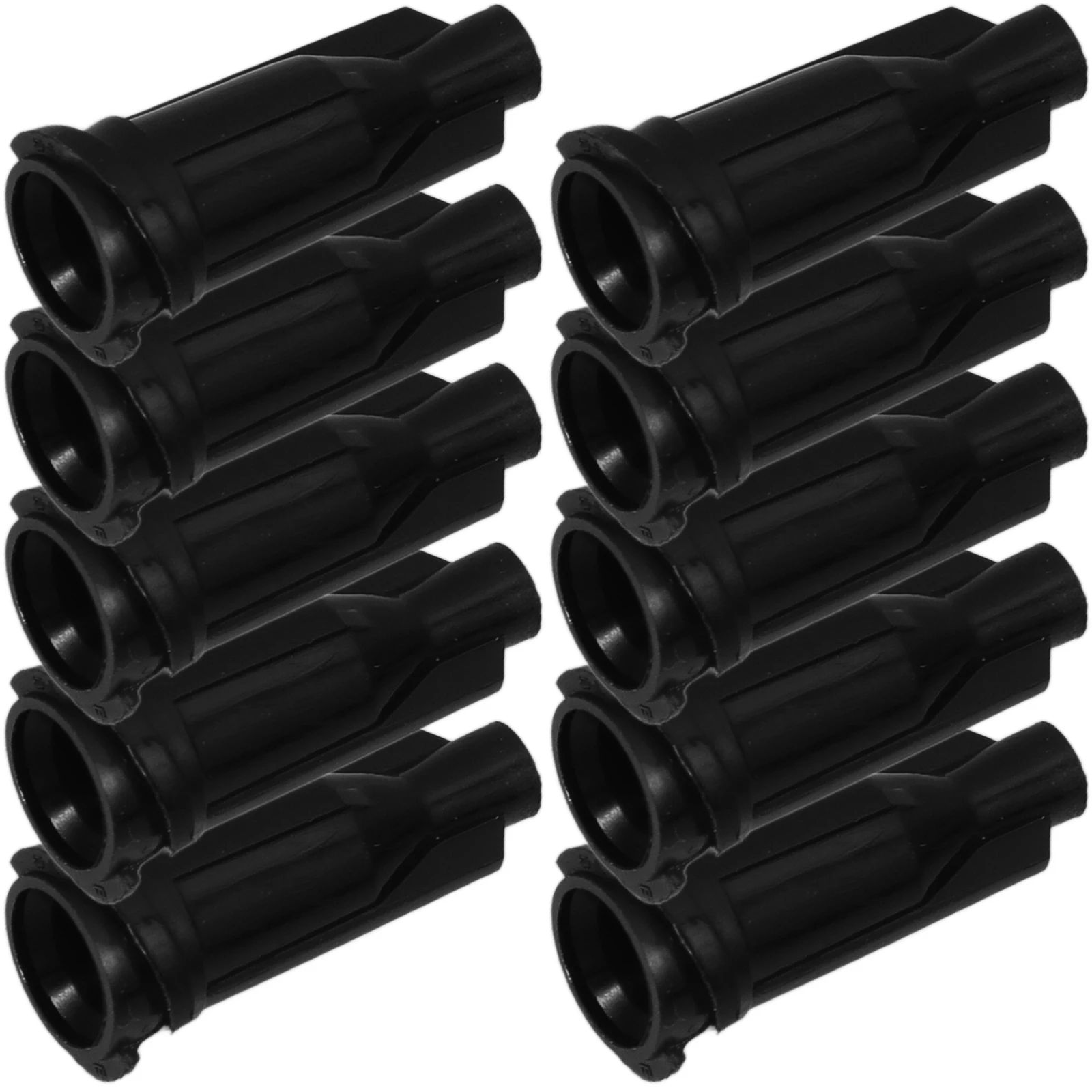 

100pcs Syringe Sealing Cap Industrial Glue Replacement Dispensing Tip Luer Lock Black Slip Precision Needle Caps for Teaching