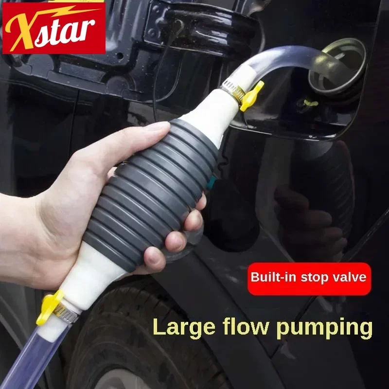 Car Sucker Oil Transfer Fuel Pump Multifunctional Manual Pump for Gasoline Gas Oil Fuel Petrol Diesel Fluid Water Fish Tank