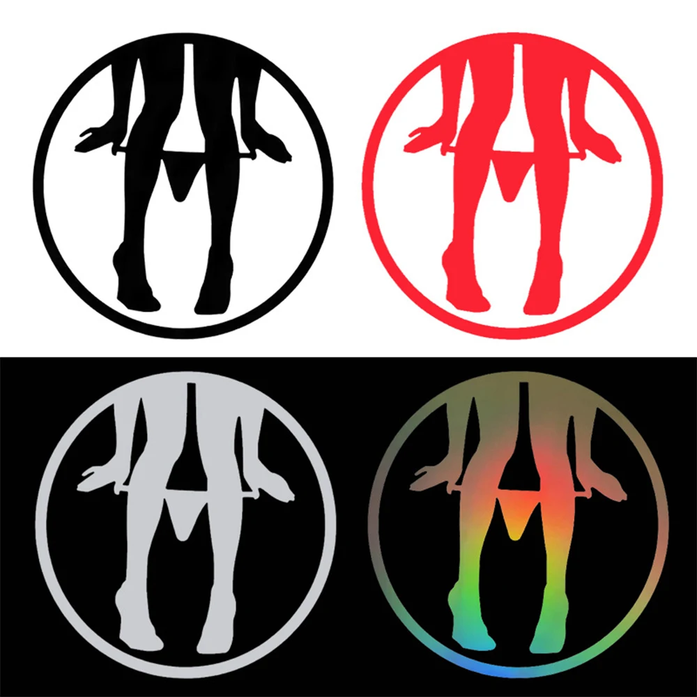 8x8cm Individualized Sexy Girl Motorcycle Reflective Vinyl Sticker Decal Car Bumper Fuel Tank Window Rear Decal