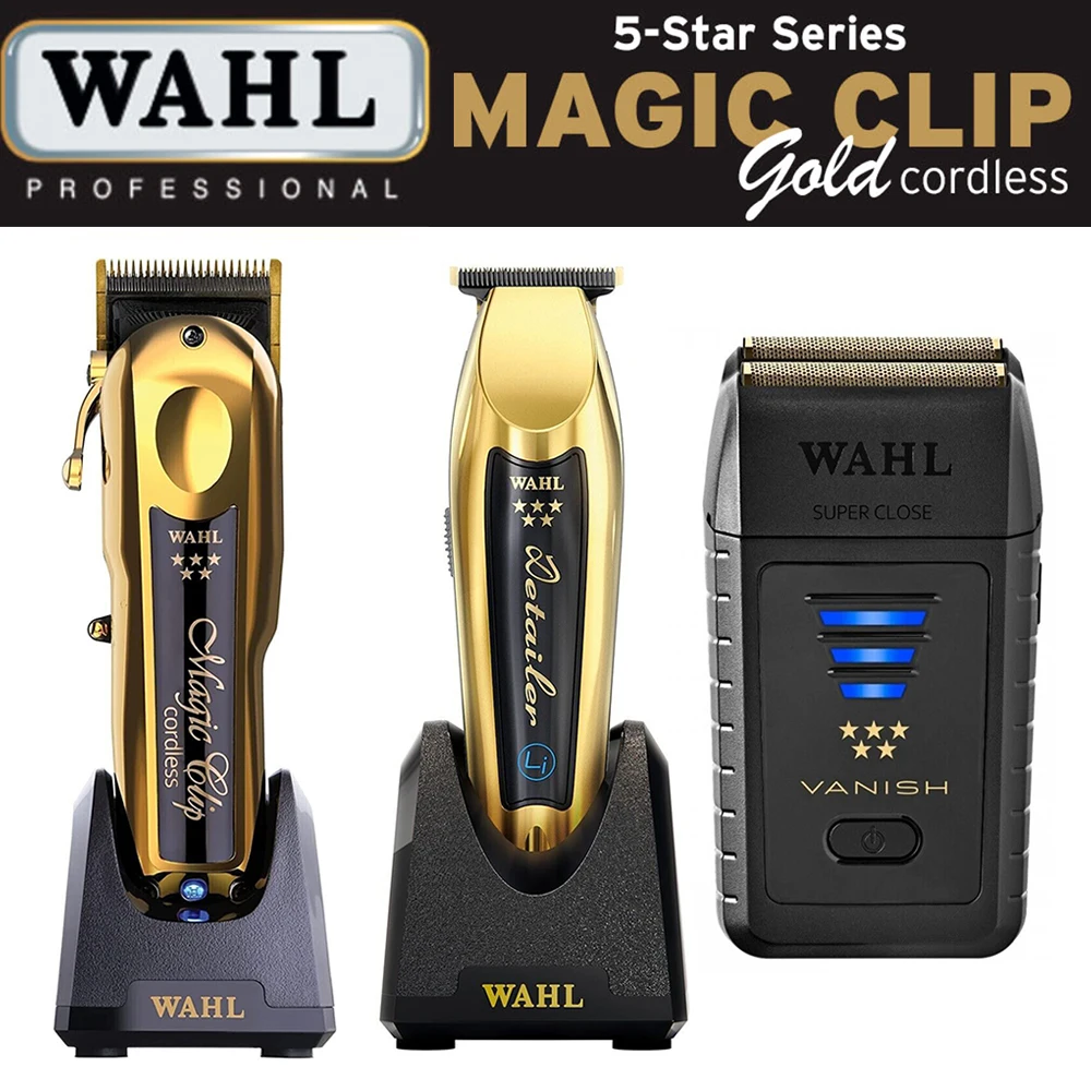 Wahl 8148 Magic Clip Black Combo Professional Barber Cordless Hair Clipper&Hair Trimmer&Vanish Shaver For Barbers & Stylists