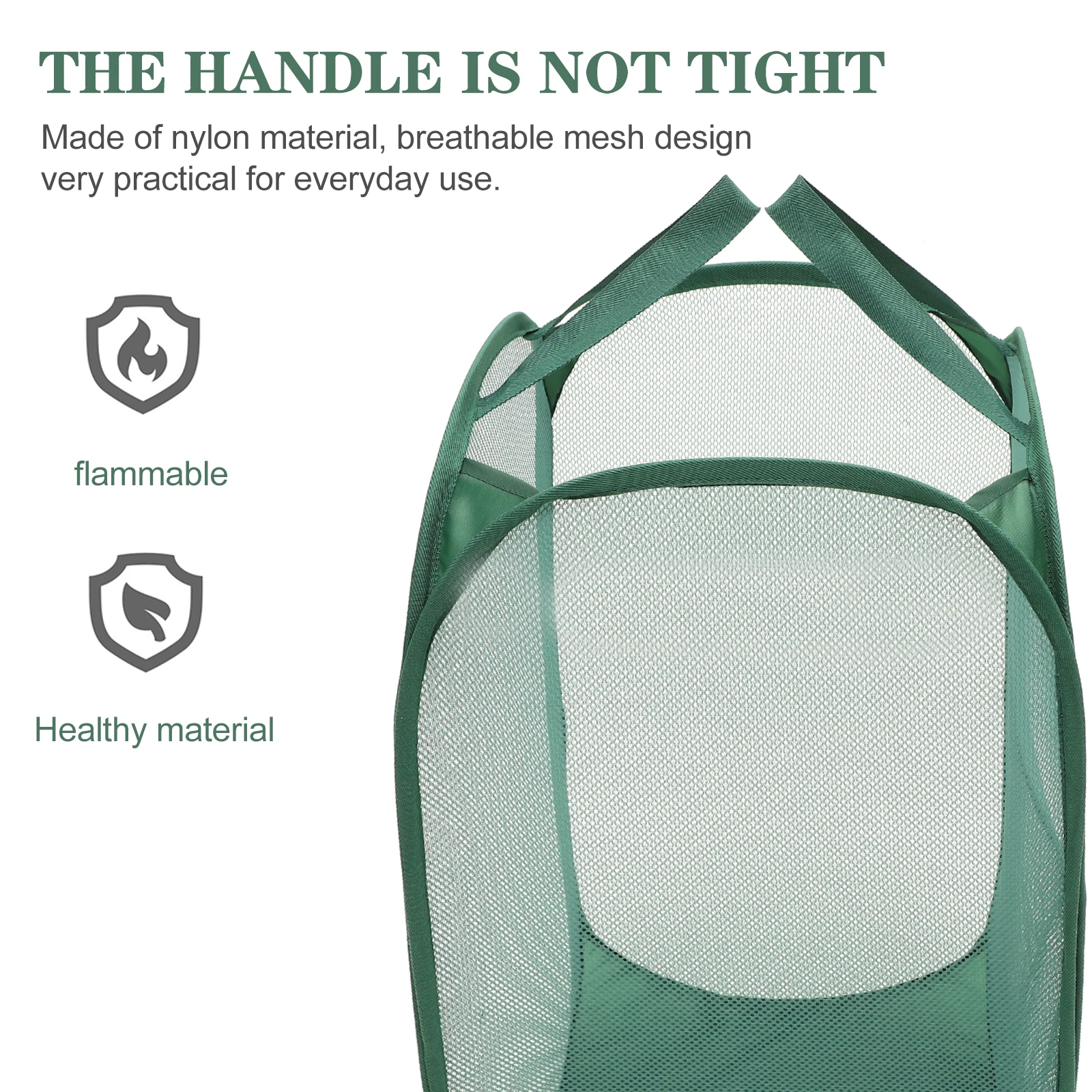 

Collapsible Laundry Basket Large Capacity Nylon Mesh Foldable Storage ganizer Green Clothes Hamper Shoe Keeper