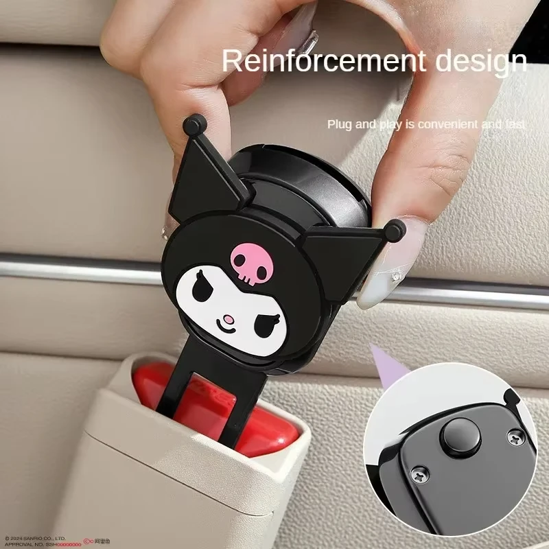 Sanrio Car Seat Belt Extension Seatbelt Anchor Cute Hello Kitty Kuromi My Melody Car Safety Buckle Cartoon Car Accessories Gifts