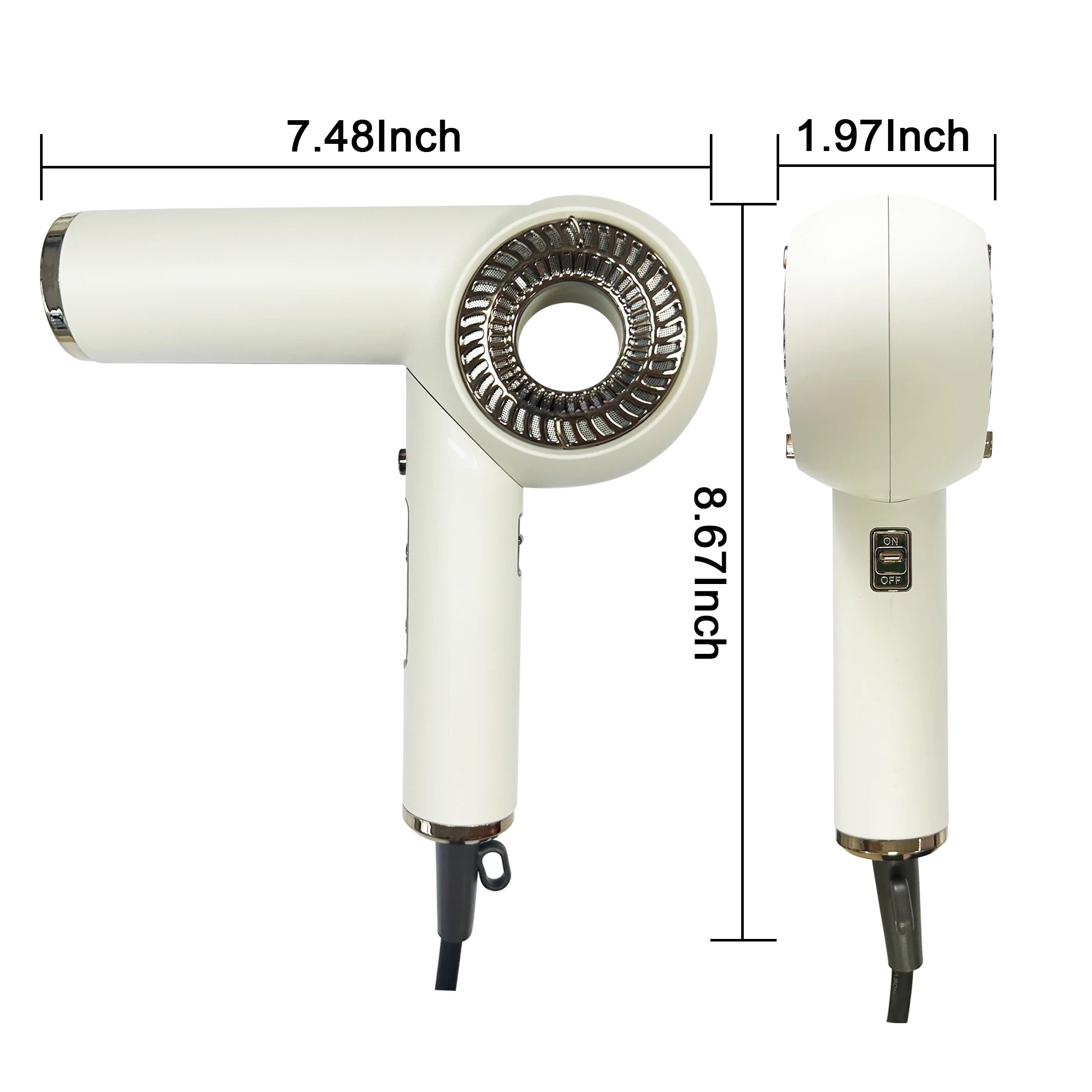 Foldable Styling Hair Dryer New Trend High Speed Hair Dryer BLDC Hair Dryer Low Noise Portable Concentrator Nozzle Diffuser