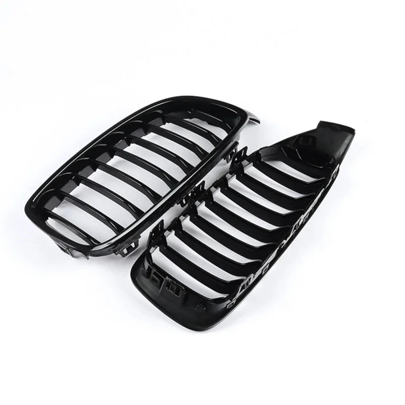 

Front Pair Kidney Grille In Glossy Black For BMW M4 F32 F33 F36 F82 F83 2014-2020 Car Parts