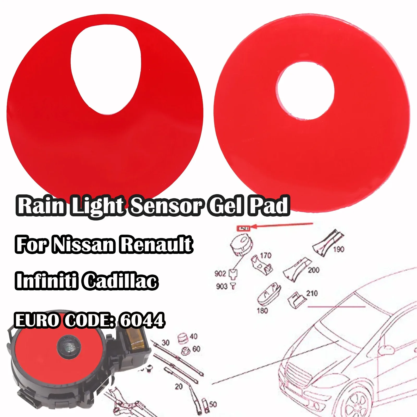 gel reinforced rain sensor Rain Light Sensor Gel Pad Film Silicone Sticker Windscreen Chip For Nissan Renault Infiniti Cadillac