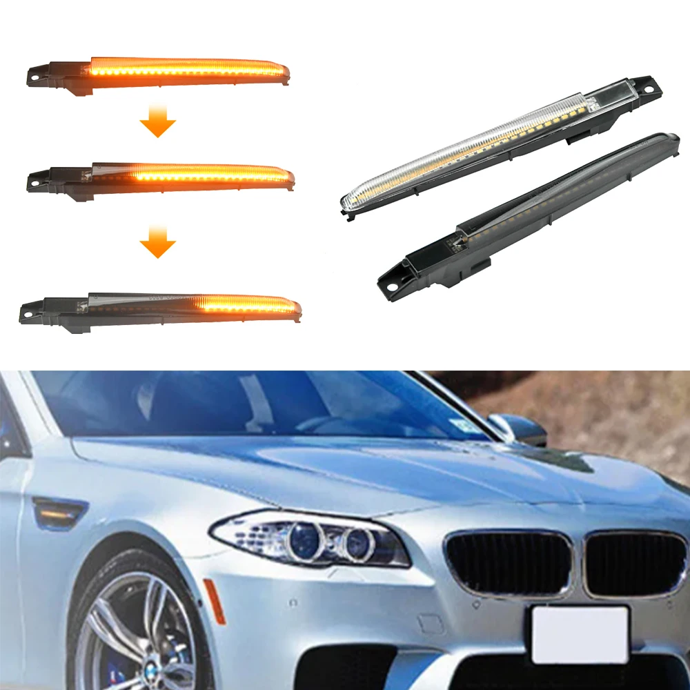 For BMW 1-Series M Coupe E82 2011-2012 Flashing Sequential Turn Signal Dynamic LED Side Fender Marker Light
