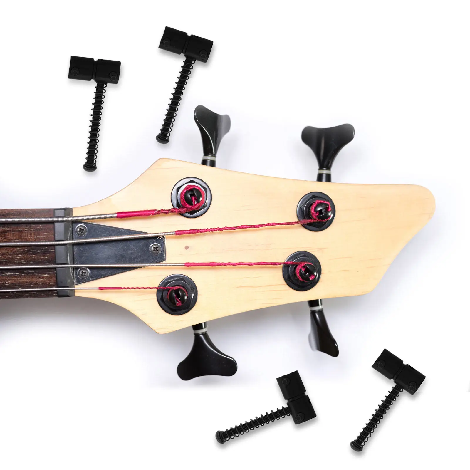 4Pcs Bass Bridge Saddle Silver Metal Replacement Parts for Electric Guitar Performance Stability Smooth Playability