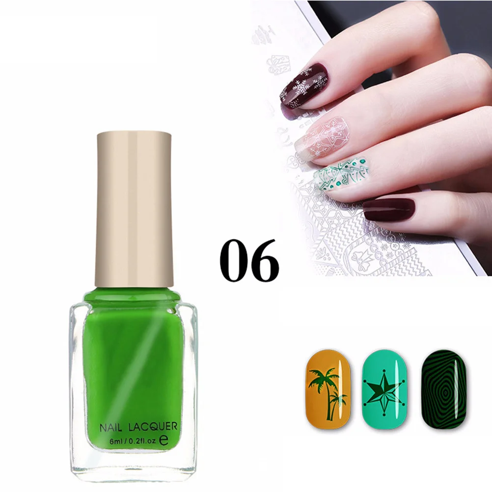 5 pièces ensemble d'estampage haute changement bricolage Nail Art Kit d'impression vernis à ongles longue durée tremper le vernis Gel