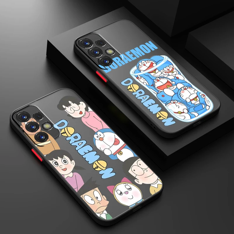 Magical Treasure Chest D-Doraemon Frosted Translucent For Samsung Galaxy S24 S23 S22 S21 S20 FE S10 S9 S8 Plus Ultra Pro 5G TPU