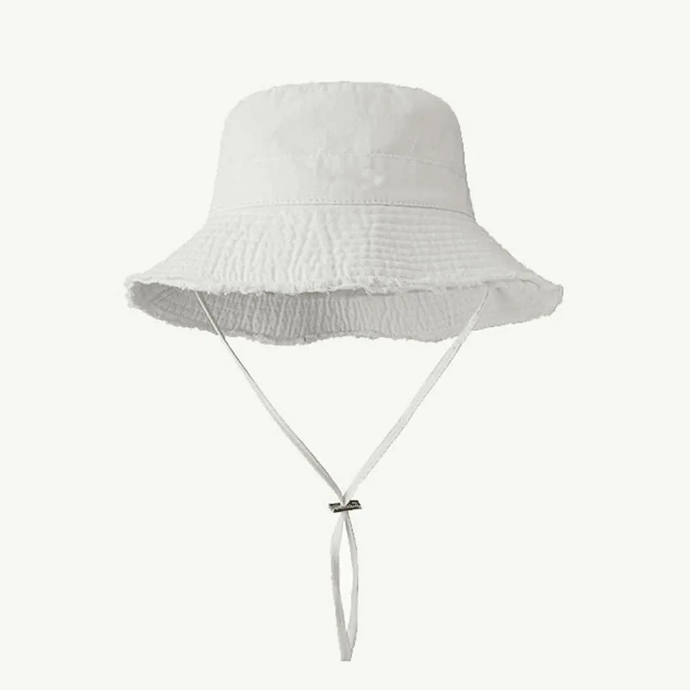 جديد عصري نمط قبعة بحافة مقاومة للشمس قابل للتعديل قبعة صياد مهدب بلون الصيف ظلة قبعة أربعة مواسم