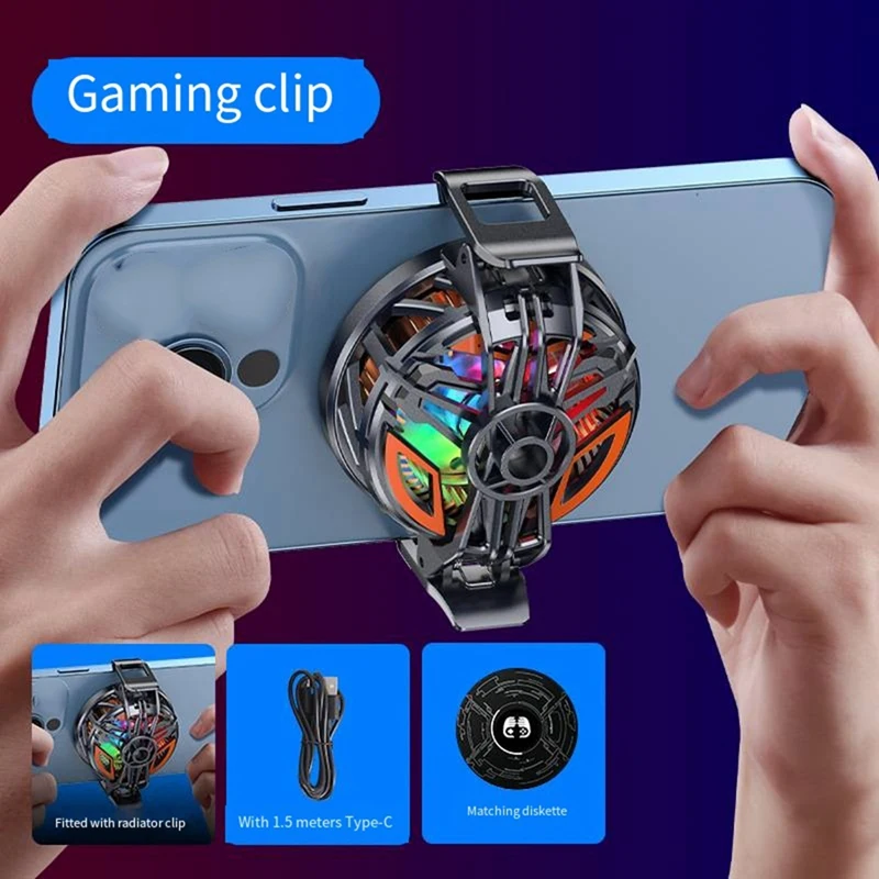 Hot TTKK GT31 Mobile Phone Radiator Cooler Semiconductor Refrigeration Magnetic Live Broadcast Clip Dual-Purpose Cooling Fan