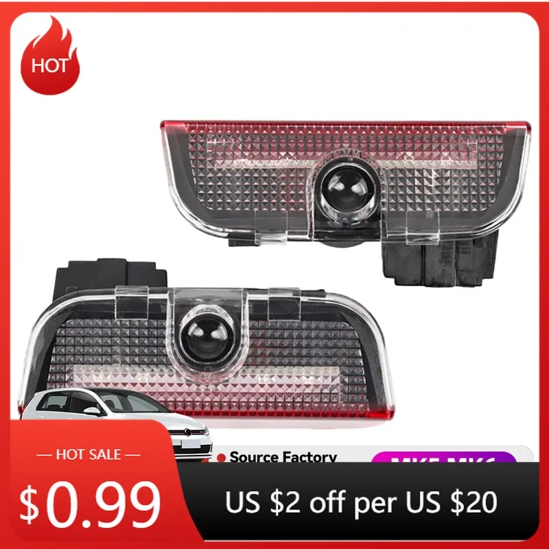 

Aerials 2026, горячие эмблемы, светодиодные лампы для дверей автомобиля, аксессуары для внутреннего украшения для VW Touareg 7P Passat B6 B7 B8 B9 Arteon Jet