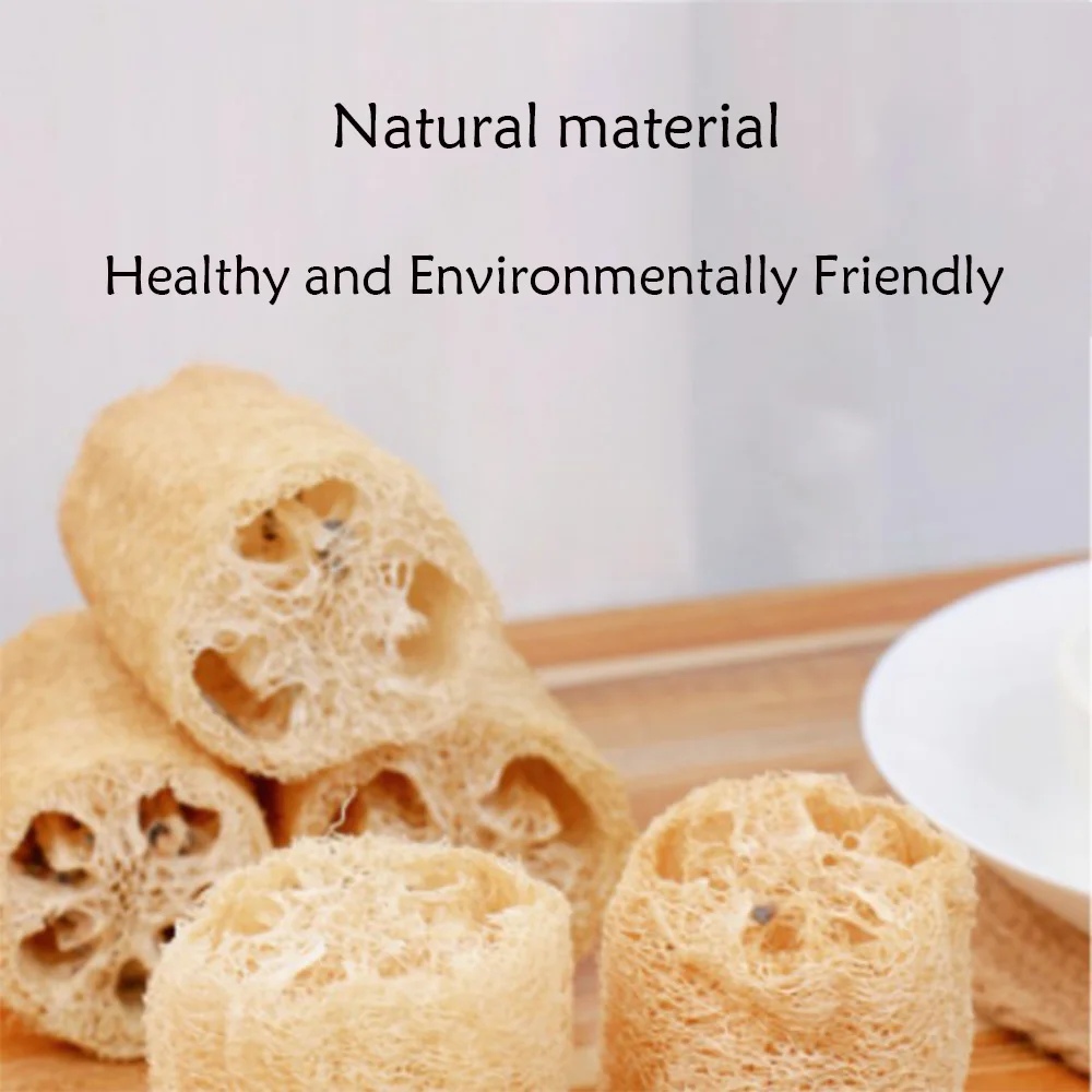 Natural Loofah Sponge Organic Luffa Body Wash Sponge Remove Dead Skin Kitchen Scrubber for Pots, Dishes &Multi-Surface Cleaning
