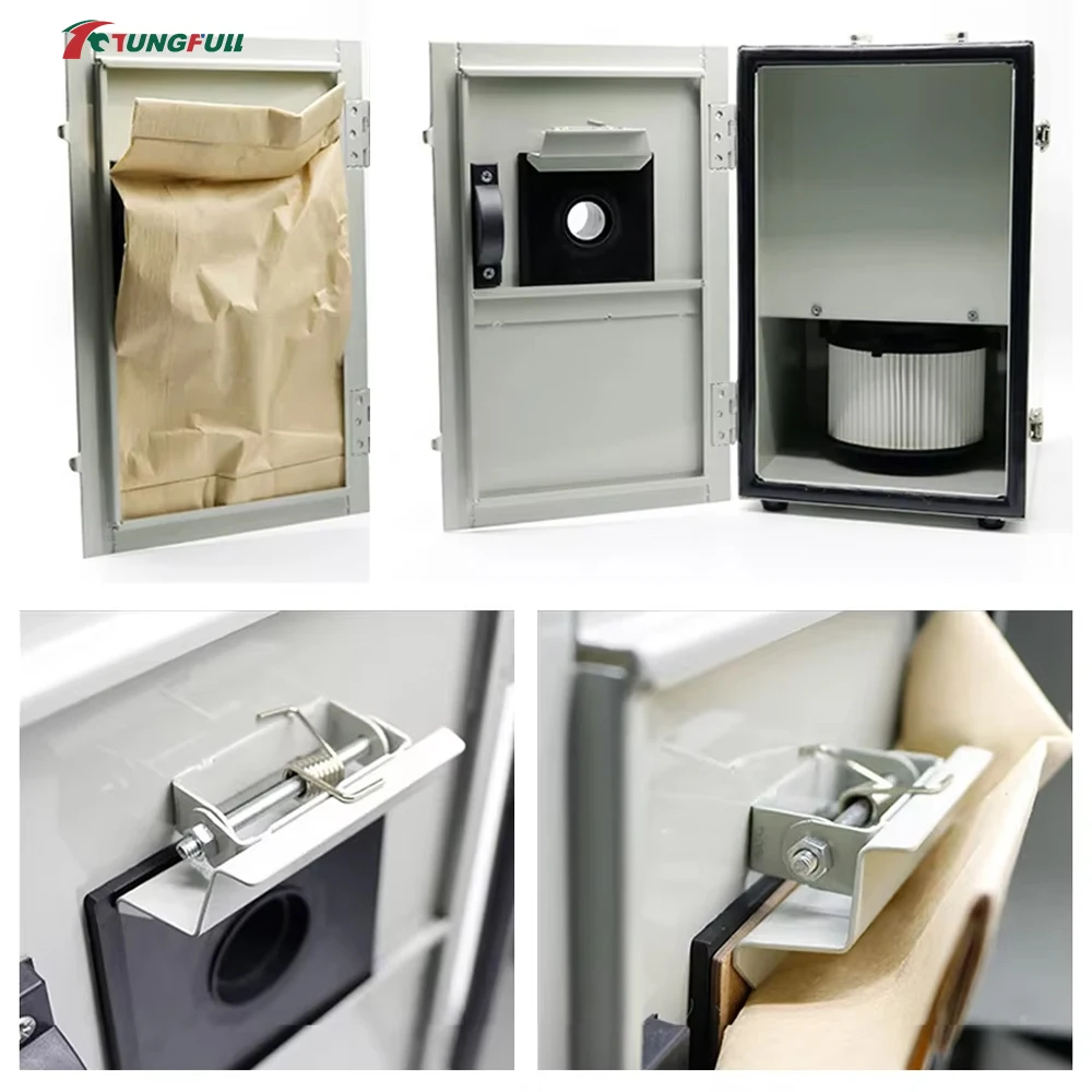 TUNGFULL 110/220V Dental Dust Collector Single Hole Double Hole Optional Powerful Suction Dental Lab Technician Vacuum Cleaner