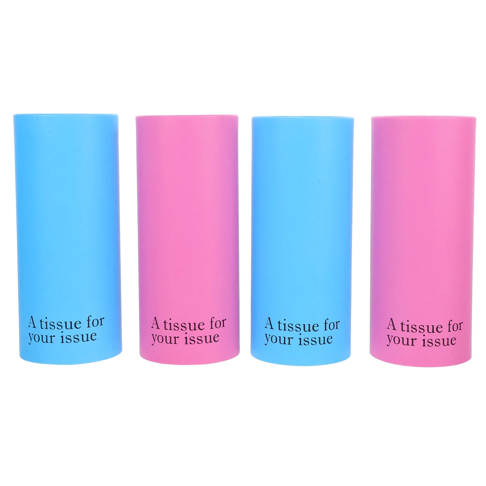 4Pcs Car Tissue Cylinder Portable Round Tissue Box Refillable Container Holder for Office Travel Home Car Cup Holder Cylinder