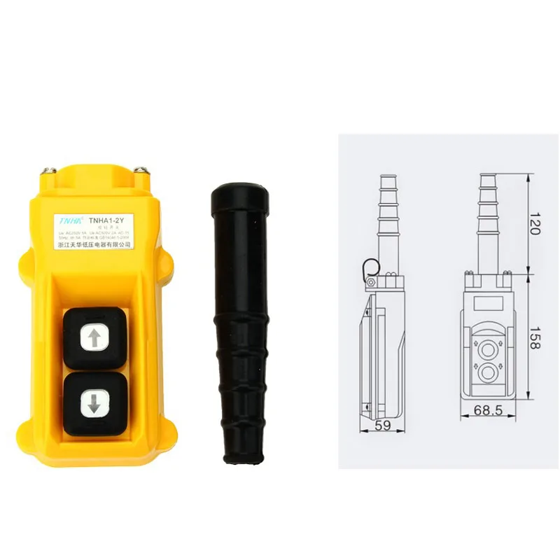 61Y 62Y 63Y 64Y Rainproof Single Double Speeds Hoist Switch Push Button for Crane Switch Pendant controller 61YS 62YS 63YS 64YS