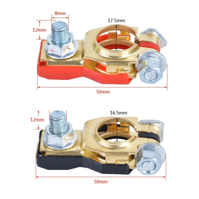 2 個の自動車バッテリーターミナルクランプコネクタ高品質蓄電池部品バッテリートップポストケーブルターミナルクランプセット