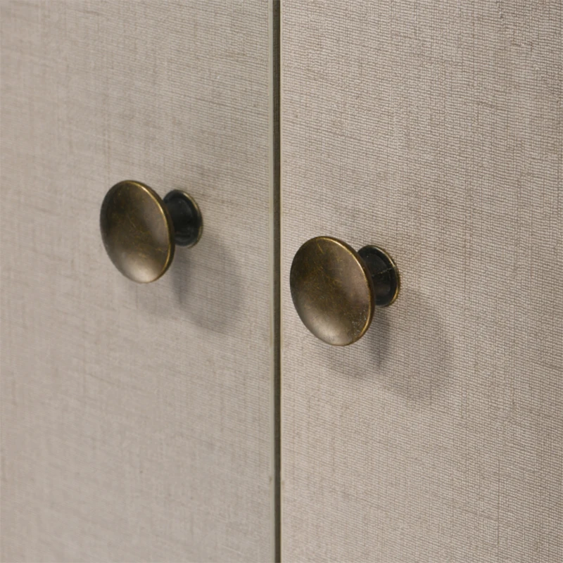 Simple Matte Black Wardrobe Single Hole Single Grain Small Handle Cabinet Door Handle Circular Flat Head Hollow Small Handle