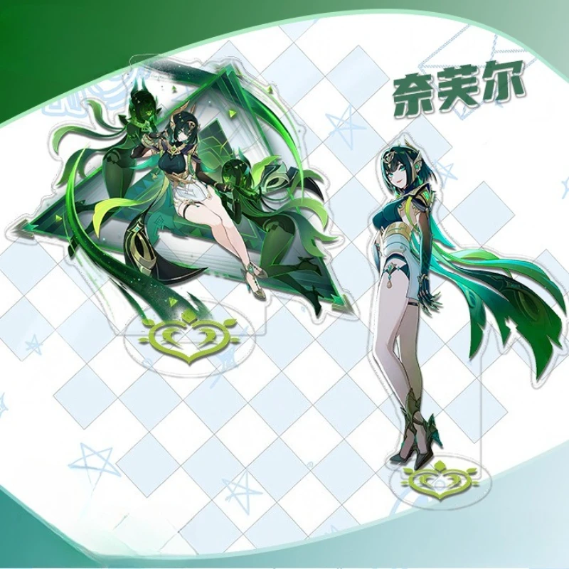 Popular Game Yuan Shen Cartoon Figure Nefer Acrylic Anime Model Stand Desktop Decoration Collection Standing Sign Fans Souvenir