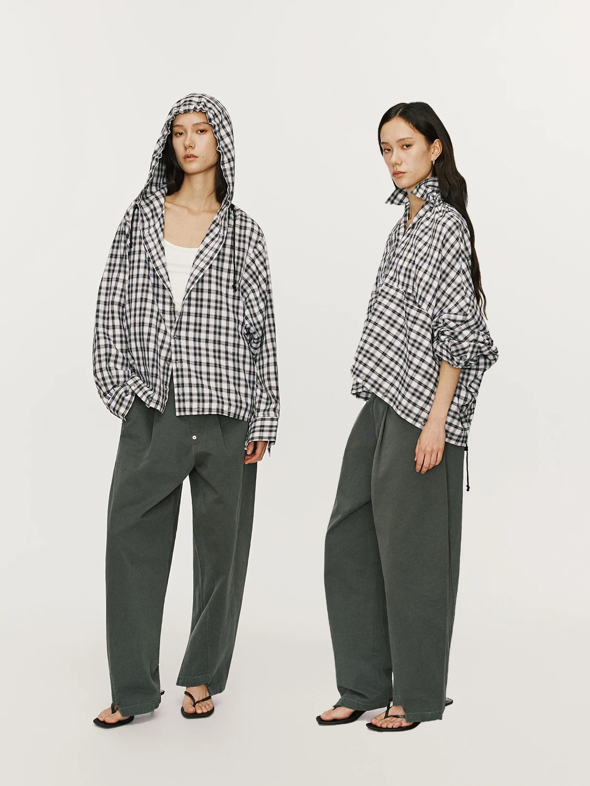 

Женская осенняя модная рубашка Antceee с капюшоном, двусторонняя, с рукавами «летучая мышь», в клетку, повседневная, дышащая, из хлопка, с длинными рукавами