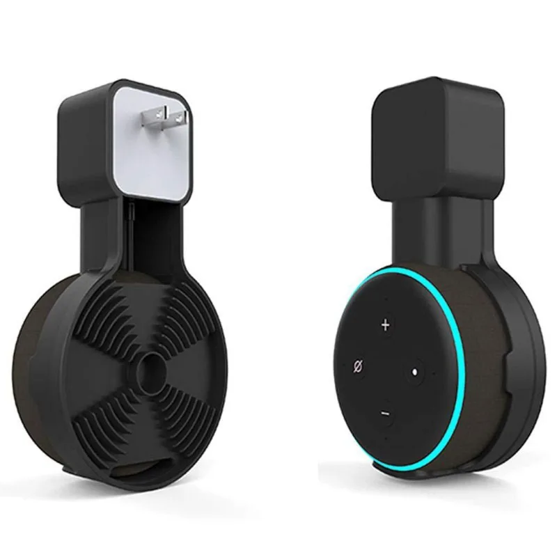 Soporte de pared para Echo Dot 3, soporte de gestión de cables, altavoz inteligente, soporte de carga colgante montado en la pared, almacenamiento portátil