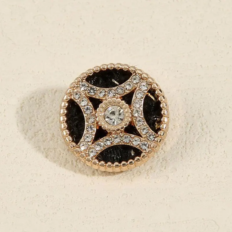 6 stücke 18/22mm Runde Metall Strass Knöpfe Für Kleidung Mantel Windjacke Pullover DIY Nähen Zubehör Nähen Taste DIY Neue – Detail 4
