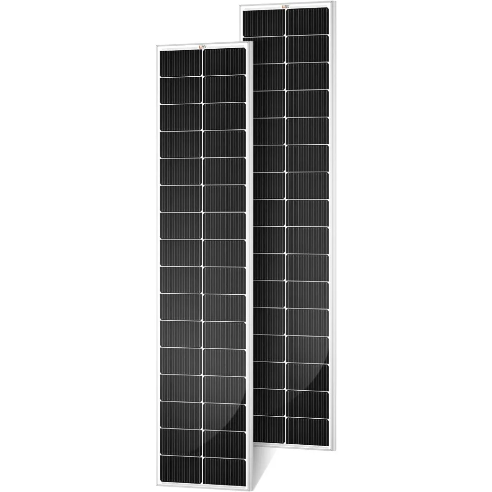 

130 Slim 2 Pack of 130 Watt Monocrystalline Solar Panel for RV, Trailer, Motorhome