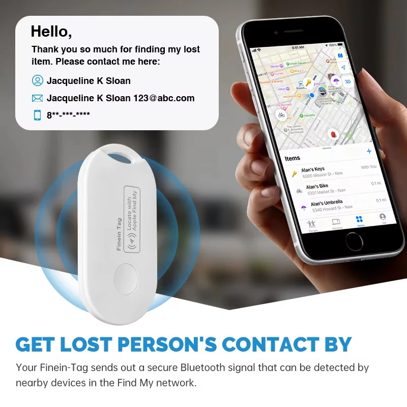 GPS Bluetooth Smart Tag For Apple IOS Find My Children Elder Mini Pet Car Lost Tracker