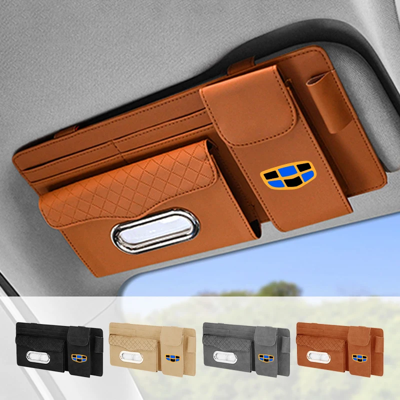 Автомобильная коробка для салфеток, солнцезащитный козырек, карта памяти, держатель для очков, органайзер для стилуса для внедорожника Boyue Borui Coolray Emgrand NL3 EX7 X7 EC7 G