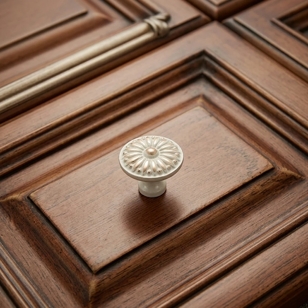 Zinc Alloy Cabinet Handle Single Hole Classic Design Bronze Drawer Pull