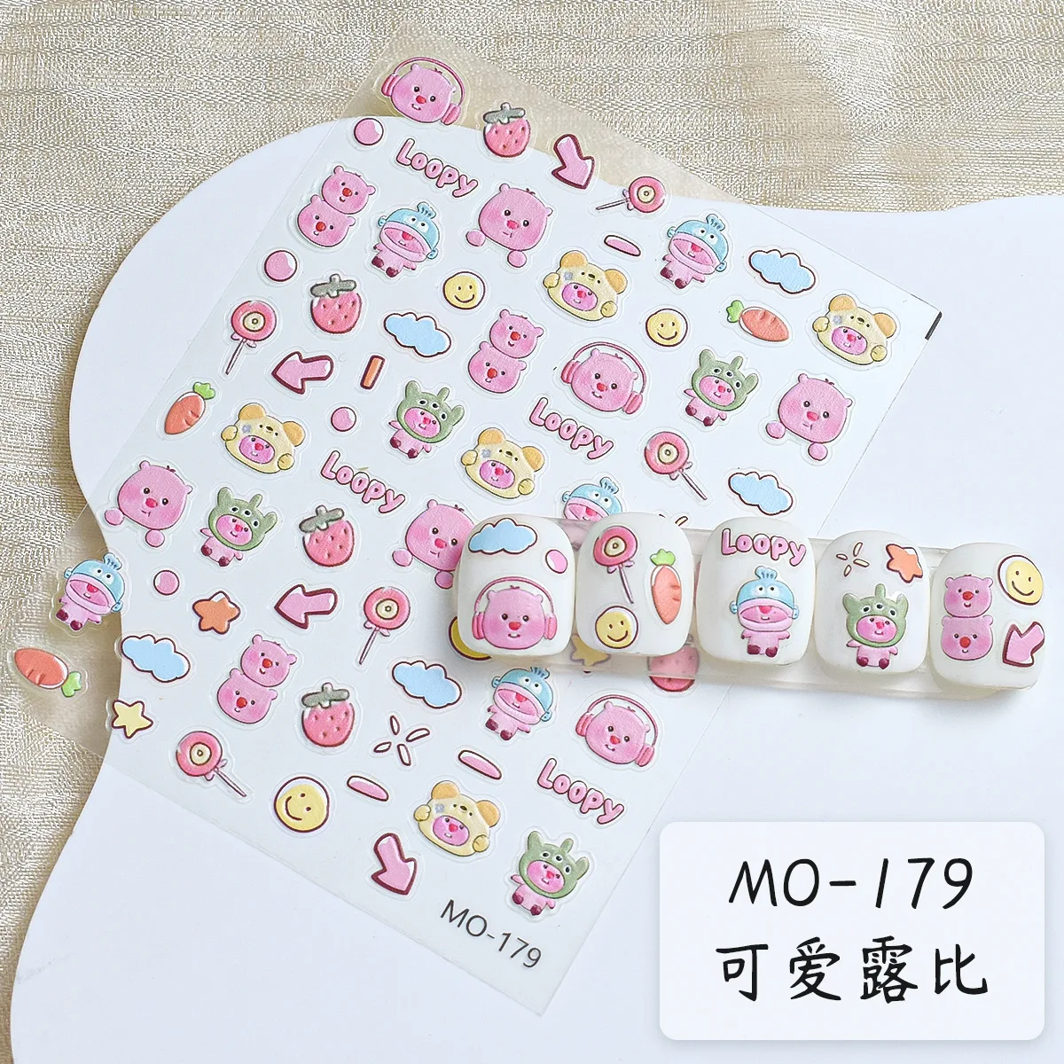 Cartoon Nail Stickers Nail Supplies Kuromi  My Melody Anime Stickers Decals Nail Decoration Nail Parts  Cute Loopy Ruby Beaver