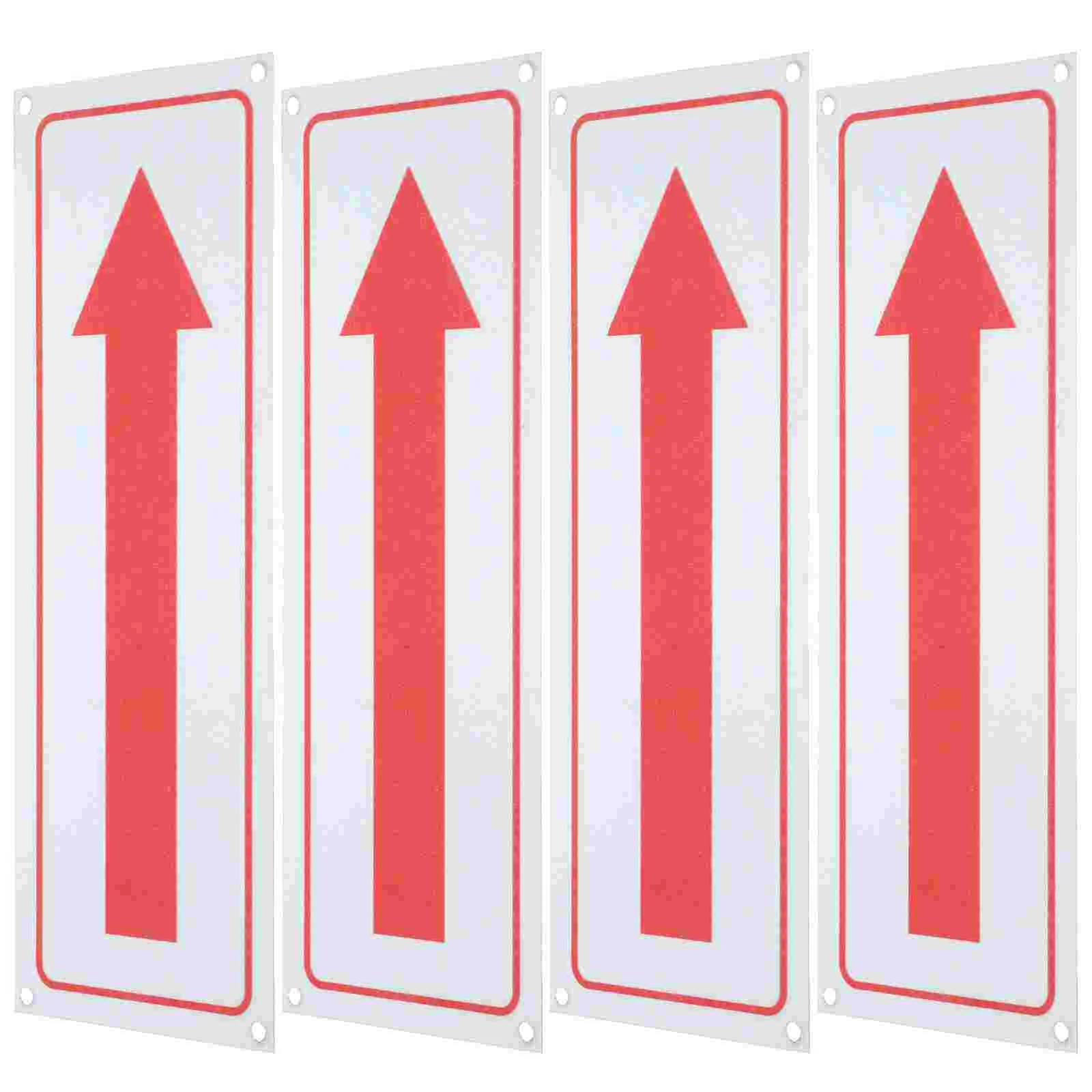 4 Pcs Arrow Sign Reflective Emergency Aluminum Alloy Left and Right Indication Signs
