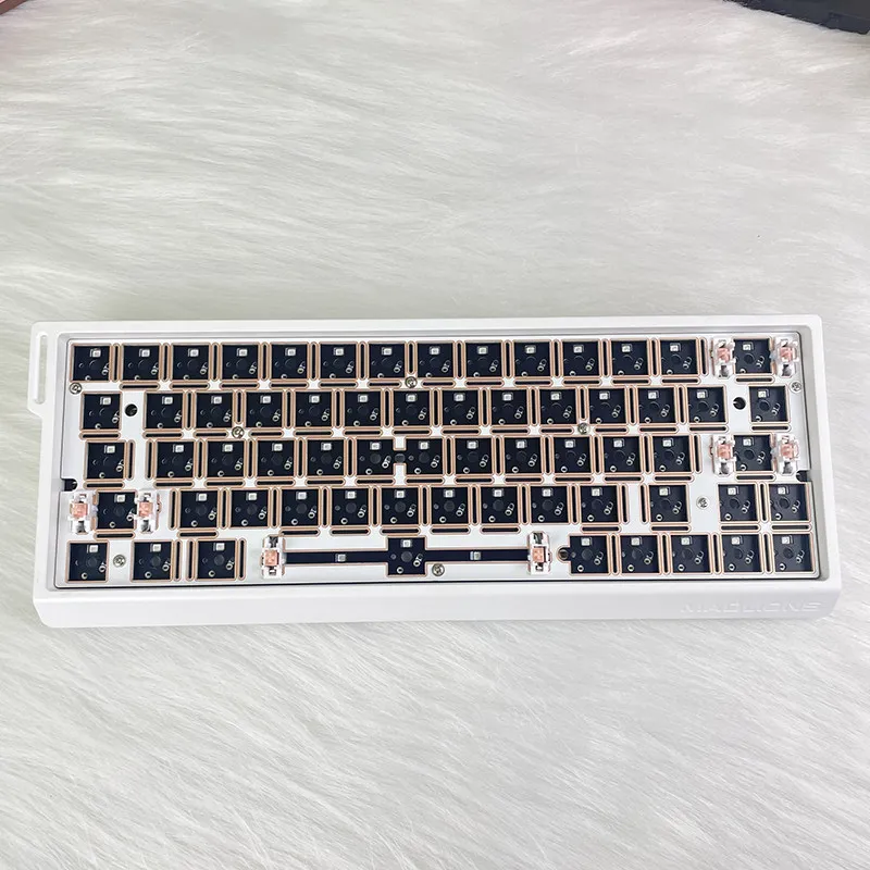 Wired Mechanical Keyboard Kit Customized Single-mode Hot Swap Transparent Hollow Out Support Driver Key Change ARGB Accessories