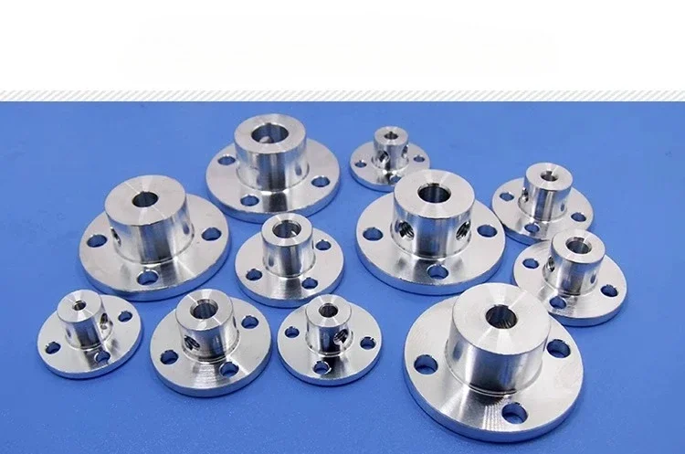 Industrial-Grade Aluminum Alloy Flange Coupling Set w/ Rigid Guide Bracket & Shaft Support  CNC, Robotics