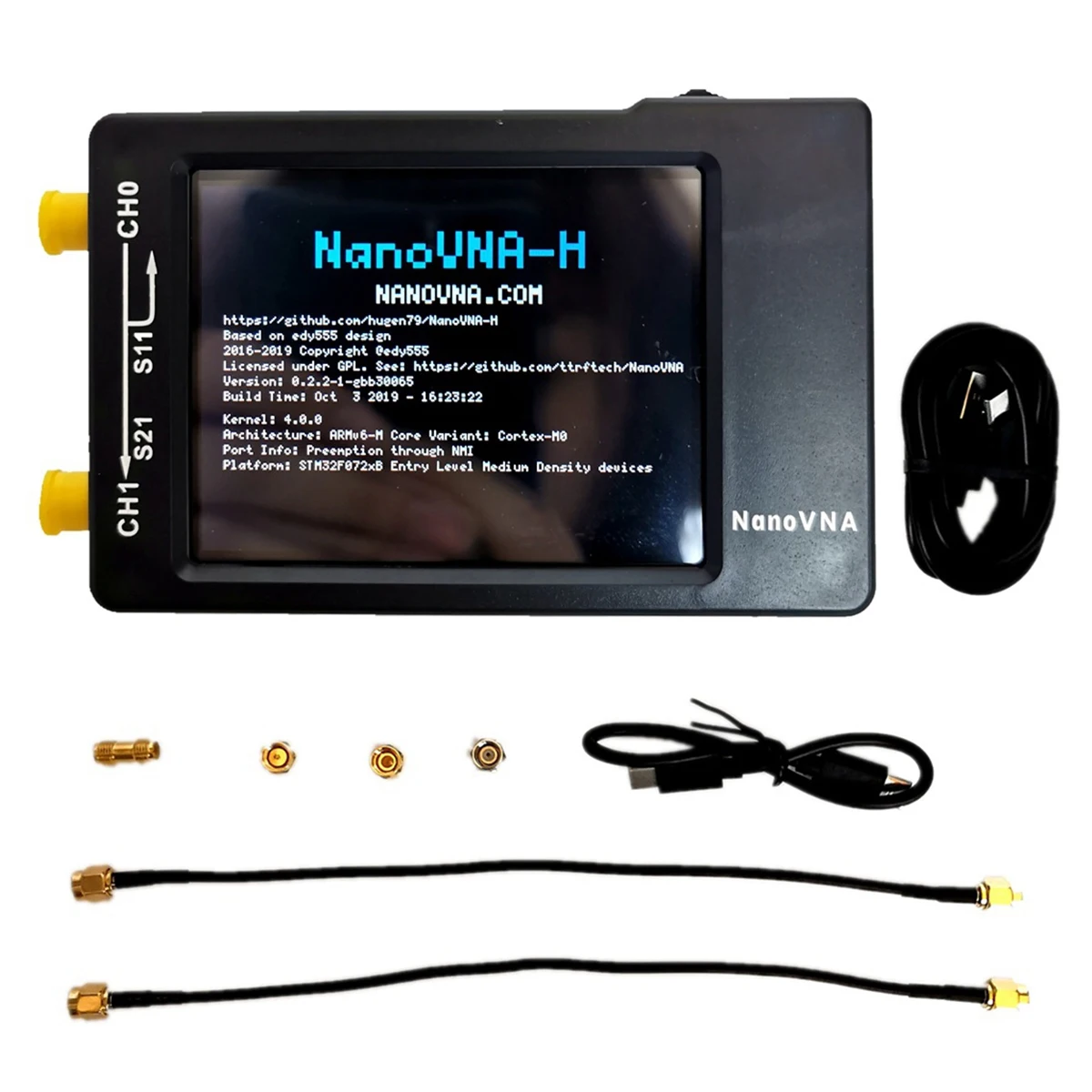 NanoVNA-H Vector Network Analyzer Spectrum Analyzer 10KHz-1.5GHz MF HF VHF UHF with Shell SD Card Slot Digital Nano VNA-H Tester