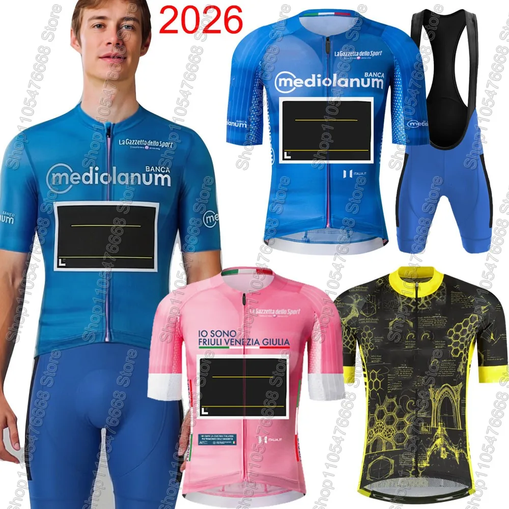 Conjunto de Jersey de Ciclismo Tour De Italy 2026, Equipación de Ciclismo Jonas Vingegaard, Camiseta de Ciclismo de Carretera para Hombre, Traje con Culotte de Ciclismo MTB