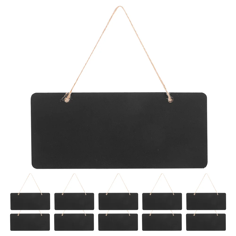 

12Pcs Wooden Message Board Pendant Chalkboard Tags Reusable Erasable for Commercial Residential Use Hanging Chalkboard Sign